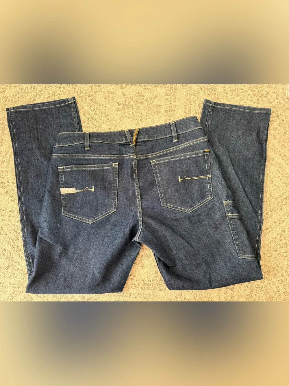 Ariat Rebar Mid Rise Straight Dark Wash Sz 33R Ladies - Picture 8 of 12